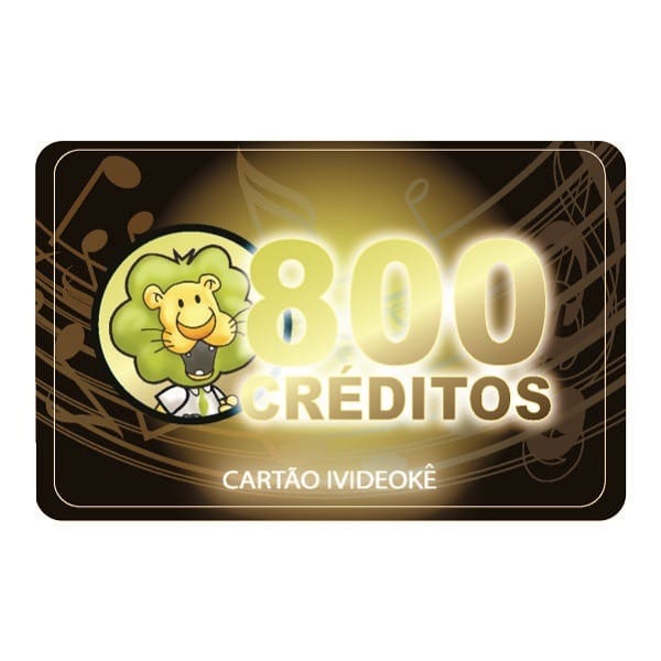 CARTÃO PRÉ PAGO 800 CRÉDITOS | Videoke